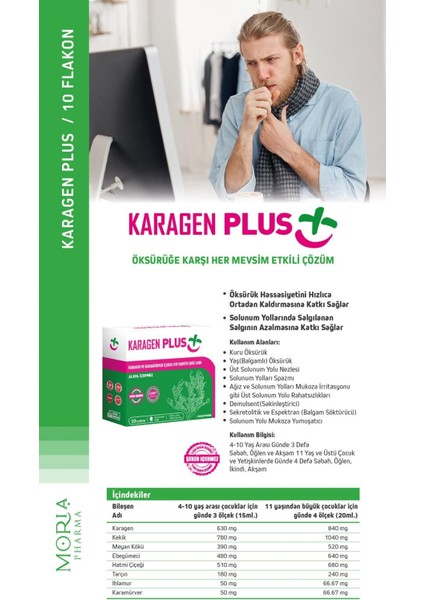 Karagen Plus Flakon 10'lu Karagen ve Karamürver Içeren Sıvı Takviye Edici Gıda modelleri