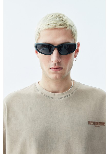 Yıkamalı Oversıze T-Shırt-Taş indirimleri