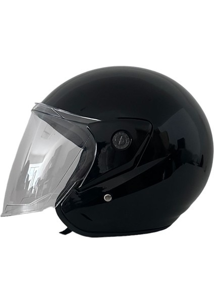 Yarım Motosiklet Kaskı Yüksek Kalite - Siyah modelleri