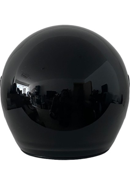 Yarım Motosiklet Kaskı Yüksek Kalite - Siyah indirimleri