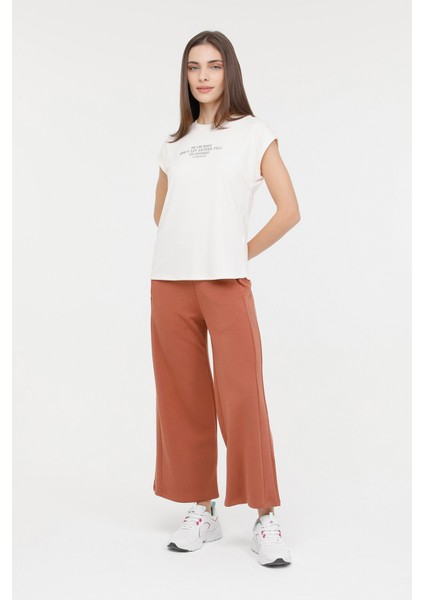 Wl Haıley 11GF18 4fx Ekru Kadın Kısa Kol T-Shirt