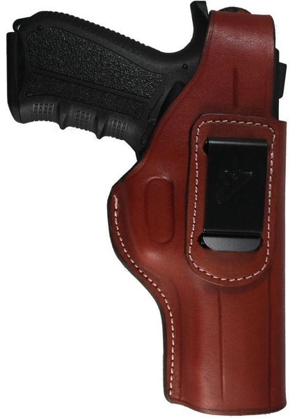 Sig Sauer P-228 Belt Maşalı Deri Kılıf Kahverengi