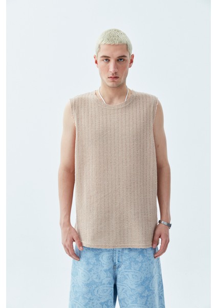 Oversıze Triko Atlet-Bej