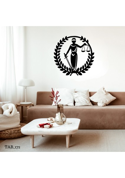 Adalet Tanrıçası Tasarımlı Tablo