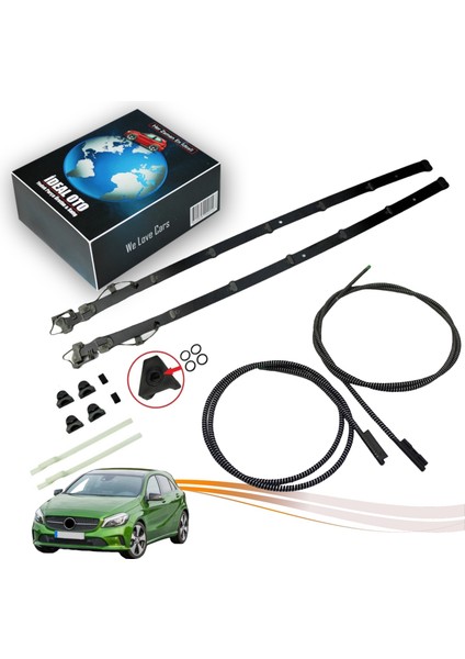 Mercedes A W176 2012-2018 Için Sol & Sağ Sunroof Teli, Kızak Seti