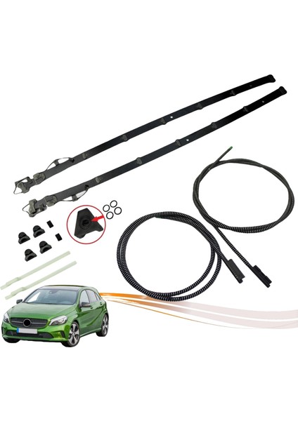 Mercedes A W176 2012-2018 Için Sol & Sağ Sunroof Teli, Kızak Seti
