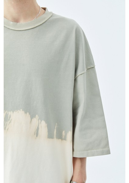 Renk Geçişli Oversıze T-Shırt-Vizon modelleri