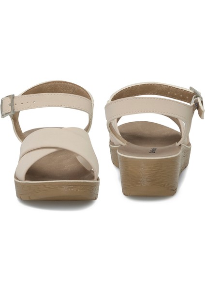 315560.Z 4fx Bej Kadın Dolgu Topuk Sandalet