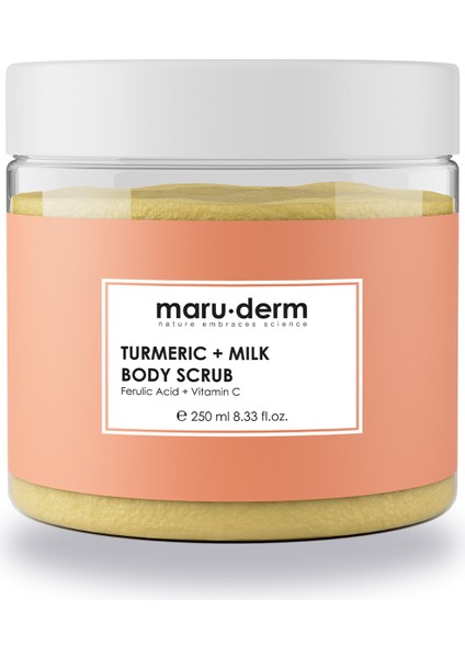 Body Scrub Zerdeçal + Süt Vücut Peelingi C Vitamini + Ferulik Asit 250 ml