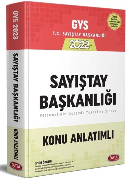 2023 GYS Sayıştay Başkanlığı Konu Anlatımlı