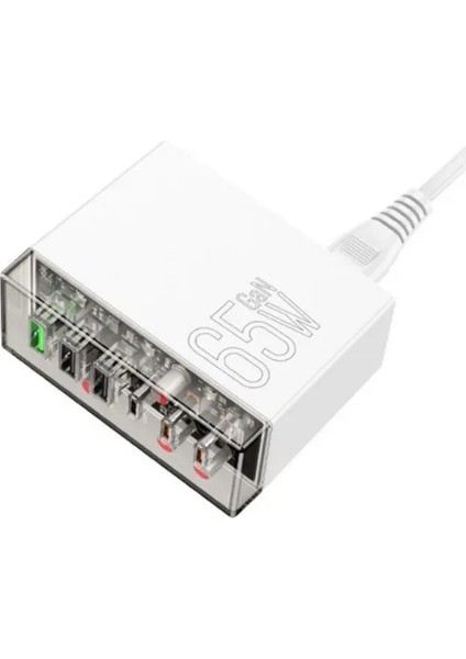 Hoco N36 PD65W Type-C + Usb-A 6 Girişli Masaüstü Şarj Istasyonu