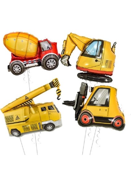 Mini Boy Beton Mikseri Folyo Balon 16 Inç Inşaat Temalı Parti Malzemesi modelleri