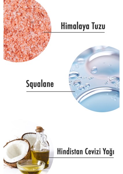 Body Scrub Himalaya Tuzu Vücut Peelingi Squalane + Hindistan Cevizi Yağı 250 ml