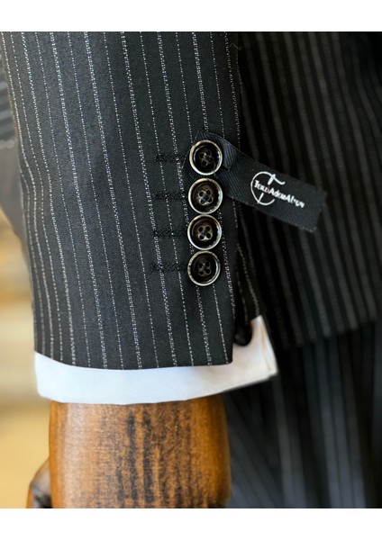 İtalyan stil kruvaze ceket pantolon takım elbise siyah T11912 indirimleri