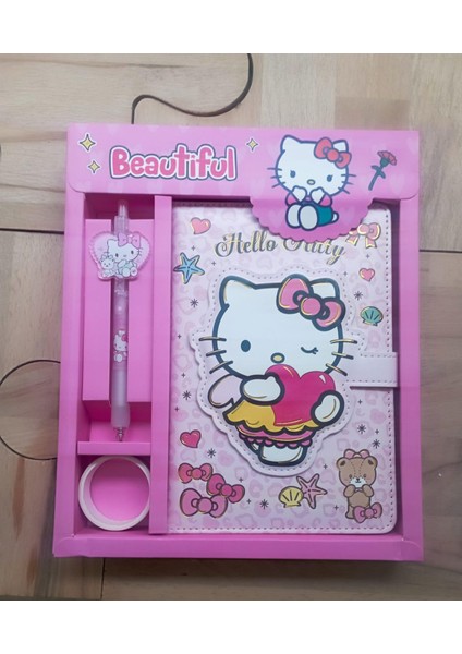 Sanrio Hello Kitty Defter- Kalem Bant Set-4