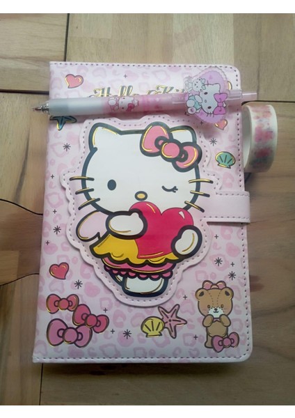 Sanrio Hello Kitty Defter- Kalem Bant Set-4