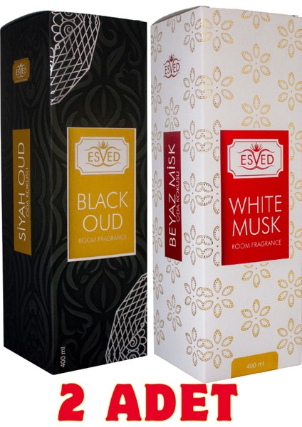 Beyaz Misk & White Musk ve Siyah Oud & Black Oud Oda ve Kumaş Spreyi Seccade Spreyi Oda Kokusu Koku 400 ml fiyatları