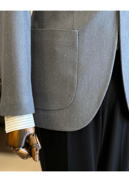 Italyan Stil Mono Yaka Erkek Ceket Gri T10553 modelleri
