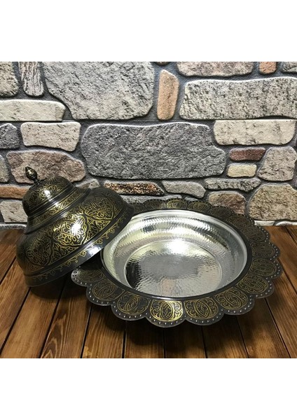 Pirinç Kakmalı Bakır Pilavlık