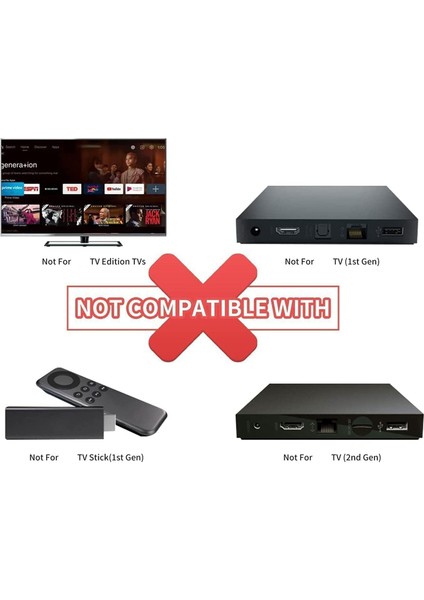 1. Nesil DR49WK B PE59CV Smart Stick Için Sesli Uzaktan Kumanda (2. Nesil/3. Nesil/lite/4k)Smart Tv Cube Için (Yurt Dışından)