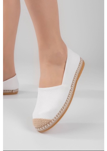 Kadın Flotter Deri/ Keten/hasır Malzeme Espadril