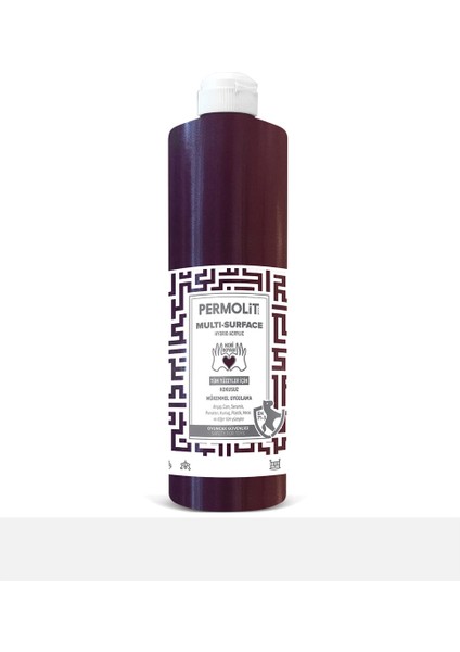 Permolit 0,5 Lt Akrilik Boya Patlıcan Mor Multi Surface Permolit
