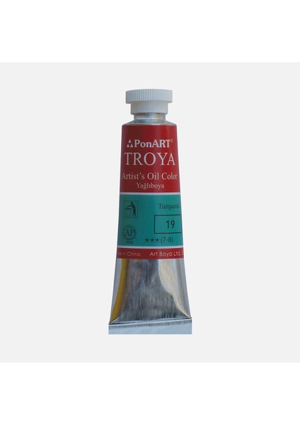 Ponart Troya Yağlı Boya TÜP19 Turkuaz 37 ml