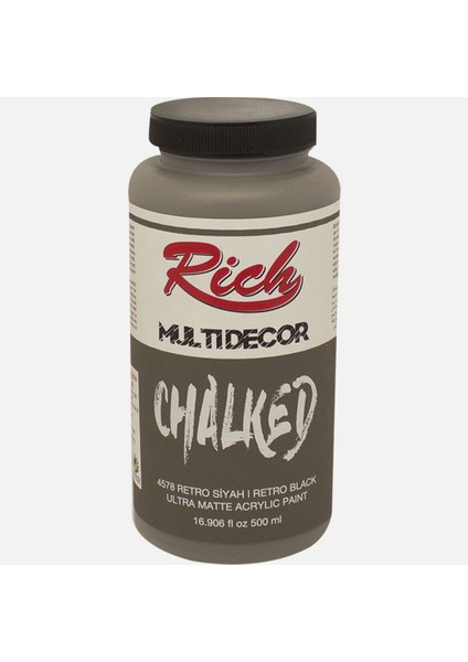 Rich Multi Decor Chalked Retro Siyah 500 cc