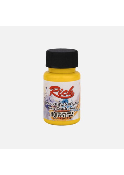 Rich Kumaş Boyası Sarı 50CC
