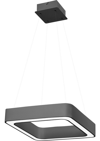 Profil Sarkıt 3000K Plastik Kare Tekli Modern Sarkıt Antrasit 3000K