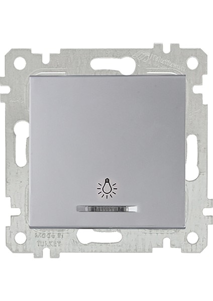 Rita Mekanizmalı Tuş Işıklı Çağırma (220V) (Vidalı) Inox