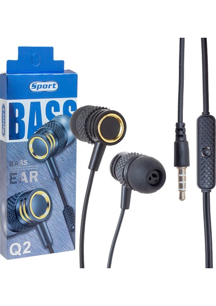 MAGICVOICE Q2 SPORT KUTULU STEREO SİYAH MİKROFONLU KULAKLIK (44DEX34)