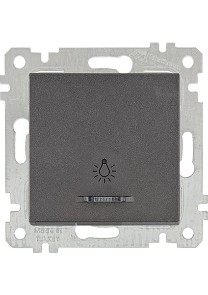 Rita Mekanizmalı Tuş Işıklı Çağırma (220V) (Vidalı) Füme