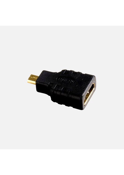 Adaptör HDMI A Soket - D Mikro Fiş Altın Uç (Siyah)