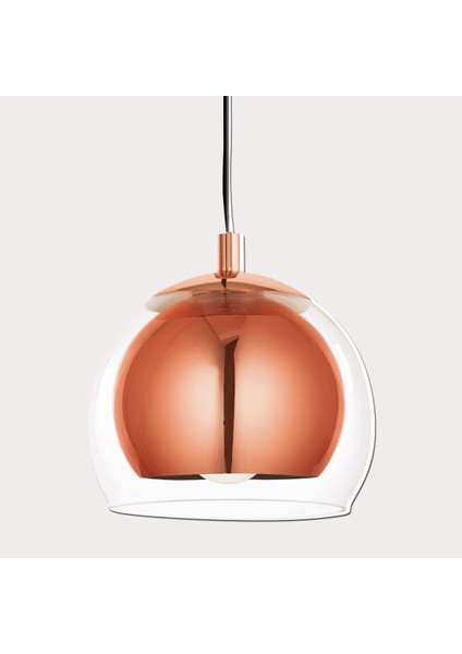 94589 Rocamar Çelik Yuvarlak Tekli Modern Sarkıt Bakır