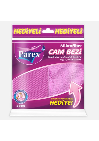 Parex Mikrofiber Cam Bezi Temizlik Bezi Hediyeli