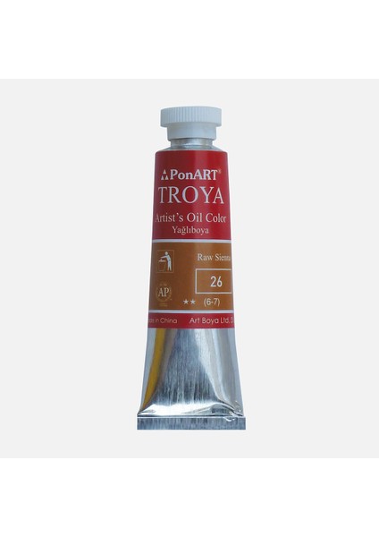 Ponart Troya Yağlı Boya Tüp 26 Raw Sienna 37 ml