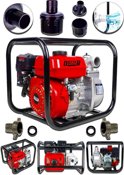 Alman Yüksek Basınc 2 Inc Yakıt Cimrisi 13 Hp Benzinli Su Motoru 35 Metre Dik Basınç
