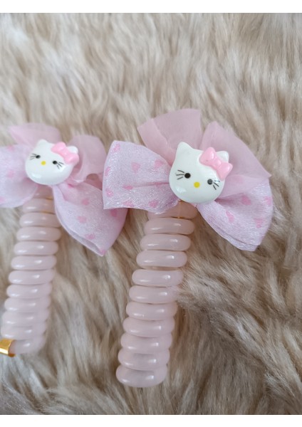 Efna Store 2 Li Hello Kitty Figürlü Fiyonk Burgu Yaylı Makarna Toka(2 Adet)