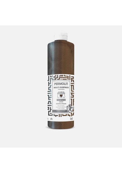 Permolit 0,5 Lt Akrilik Boya Metalik Granit Kahve Multi Surface Permolit