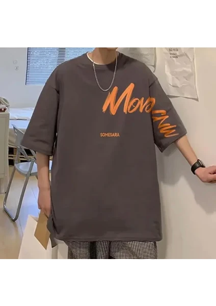 Amor Man Büyük Beden Movo Cnw Baskılı Pamuk Oversize Hip Hop Erkek Tshirt