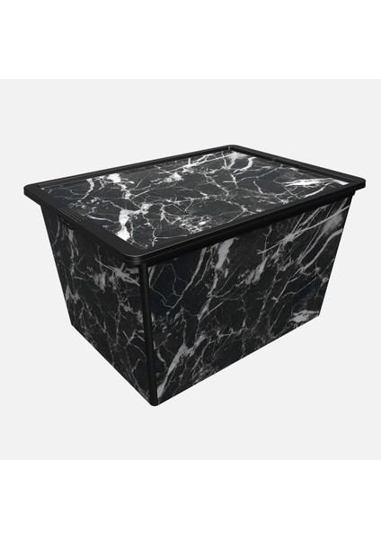 Qutu Trend Box Black Marble 50L