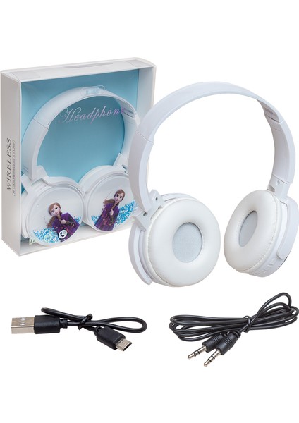 BT-002 Kulaküstü Kablosuz Bluetooth Hafıza Kart Girişli Mıckey Mouse Kulaklık (44DEX34)