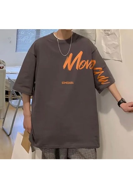 Büyük Beden Movo Cnw Baskılı Pamuk Oversize Hip Hop Erkek Tshirt