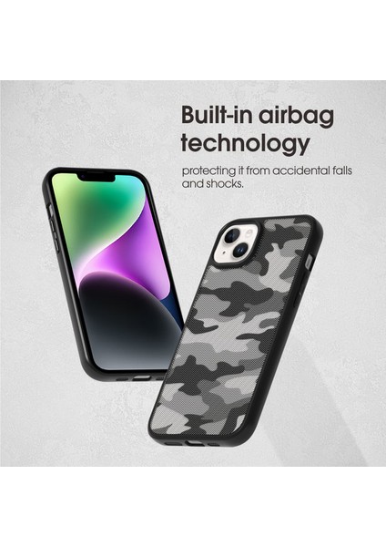 iPhone 14 Geri Kılıf Tpu+Pc Telefon Kapağı Şok Geçirmez Koruyucu (Yurt Dışından)