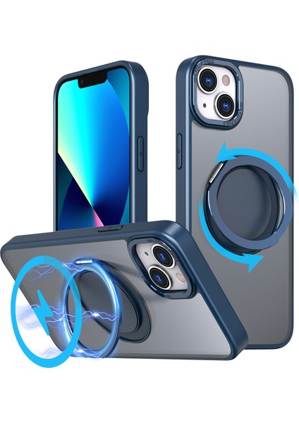 iPhone 13 Kickstand Telefon Kasası Gizli Dişli Manyetik Kapağı (Yurt Dışından)