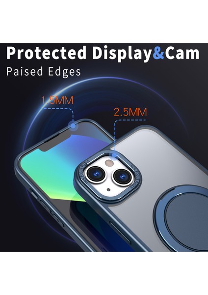 iPhone 13 Kickstand Telefon Kasası Gizli Dişli Manyetik Kapağı (Yurt Dışından)