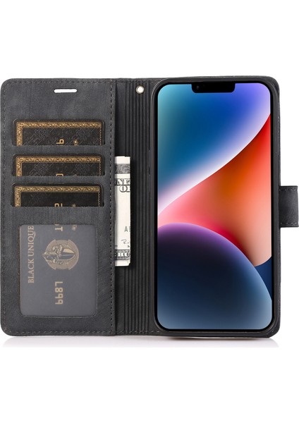 iPhone 15 Plus Deri Flip Cüzdan Kapağı Strap ile (Yurt Dışından) indirimleri