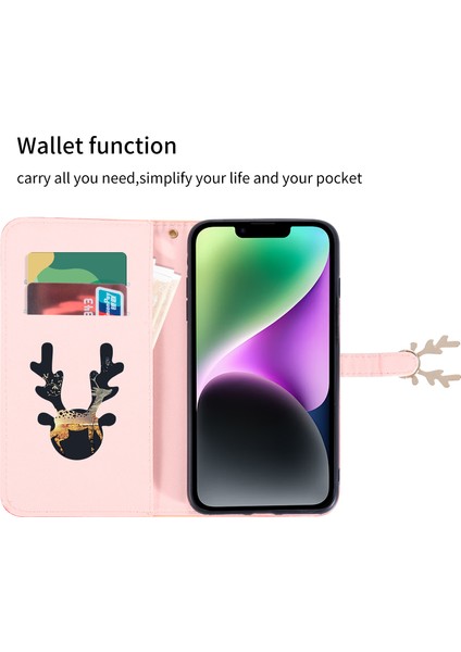 iPhone 13 Timsah Doku Kılıfı Gradyan Renkli Deri Telefon Kapağı Kayış (Yurt Dışından)