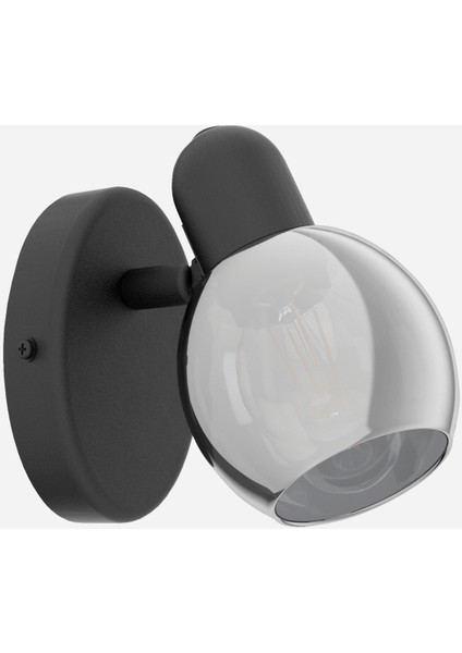 Pollica 40 W E14 Duy Yuvarlak Sıvaüstü Tekli Spot Siyah